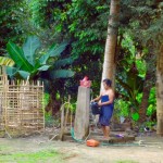 Nong Khiao - Duschen auf Laosart